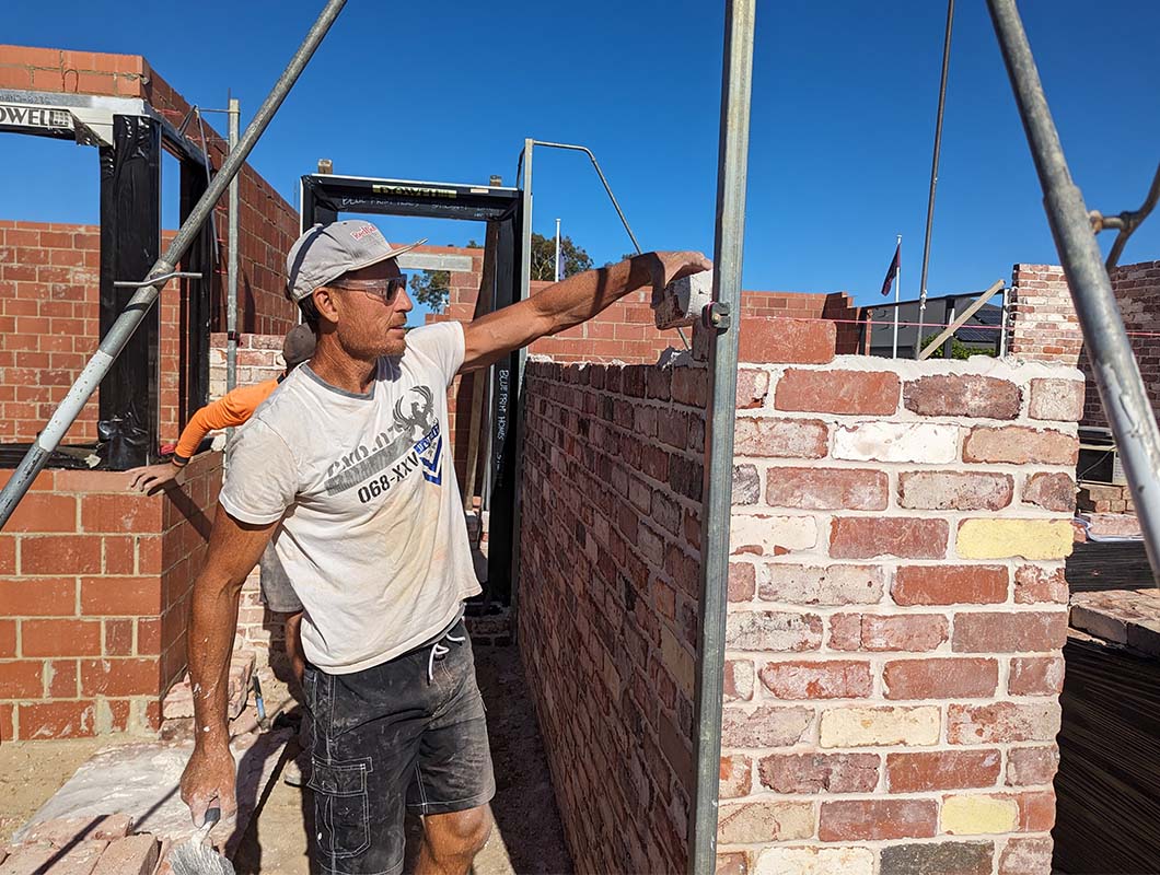 Telethon Home recycled bricks for rural feel