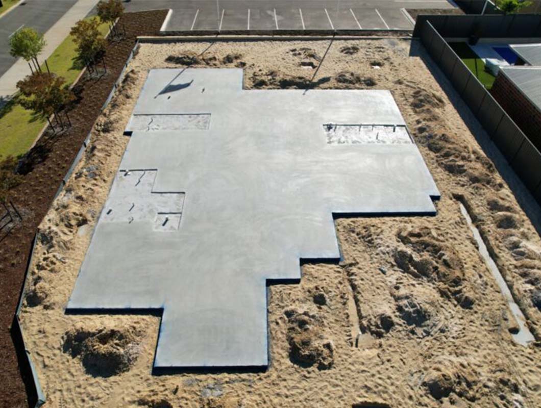 Telethon Home slab laid