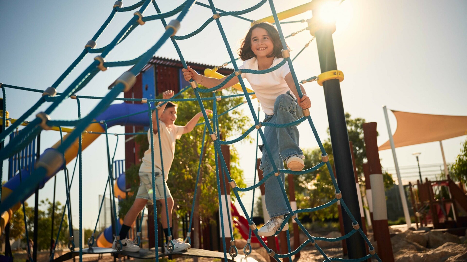 Seaside, Madora Bay children playing on new play equipment