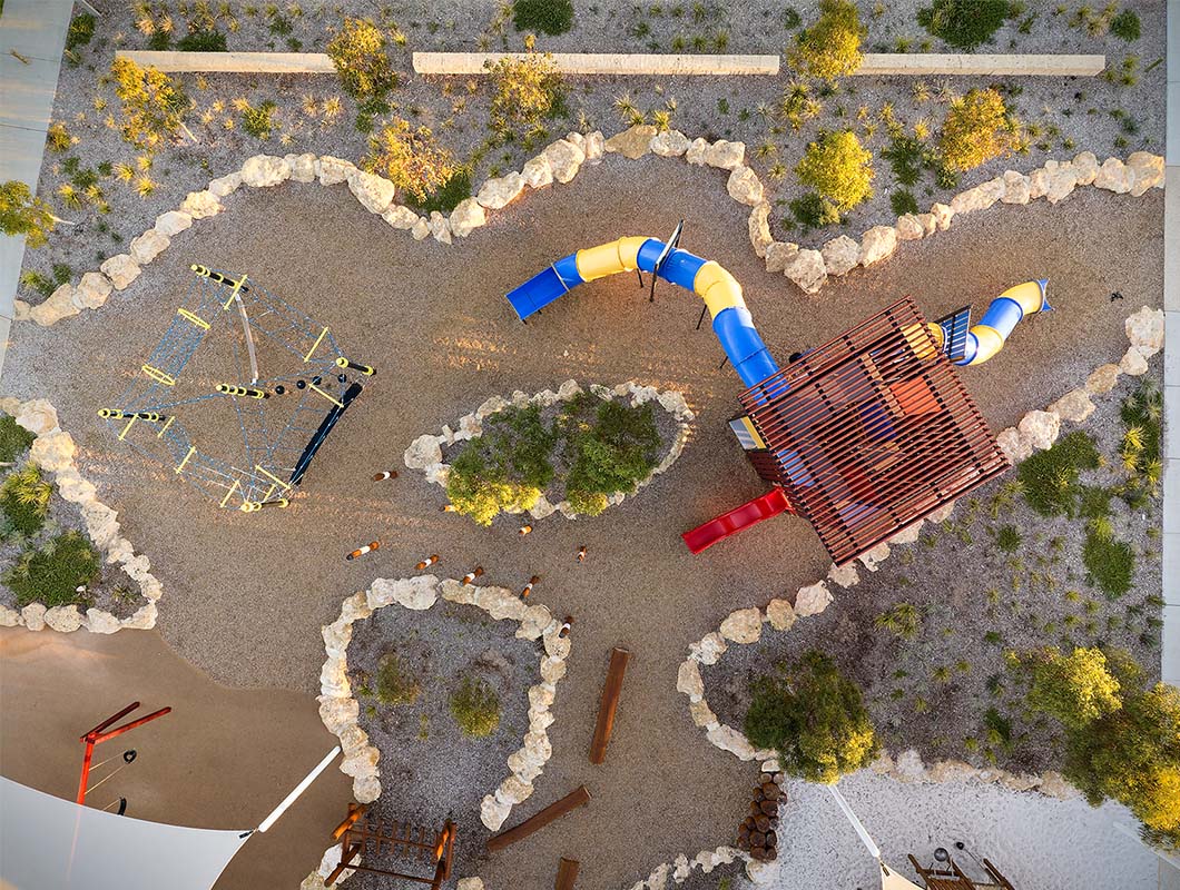 Seaside, Madora Bay aerial shot of play ground