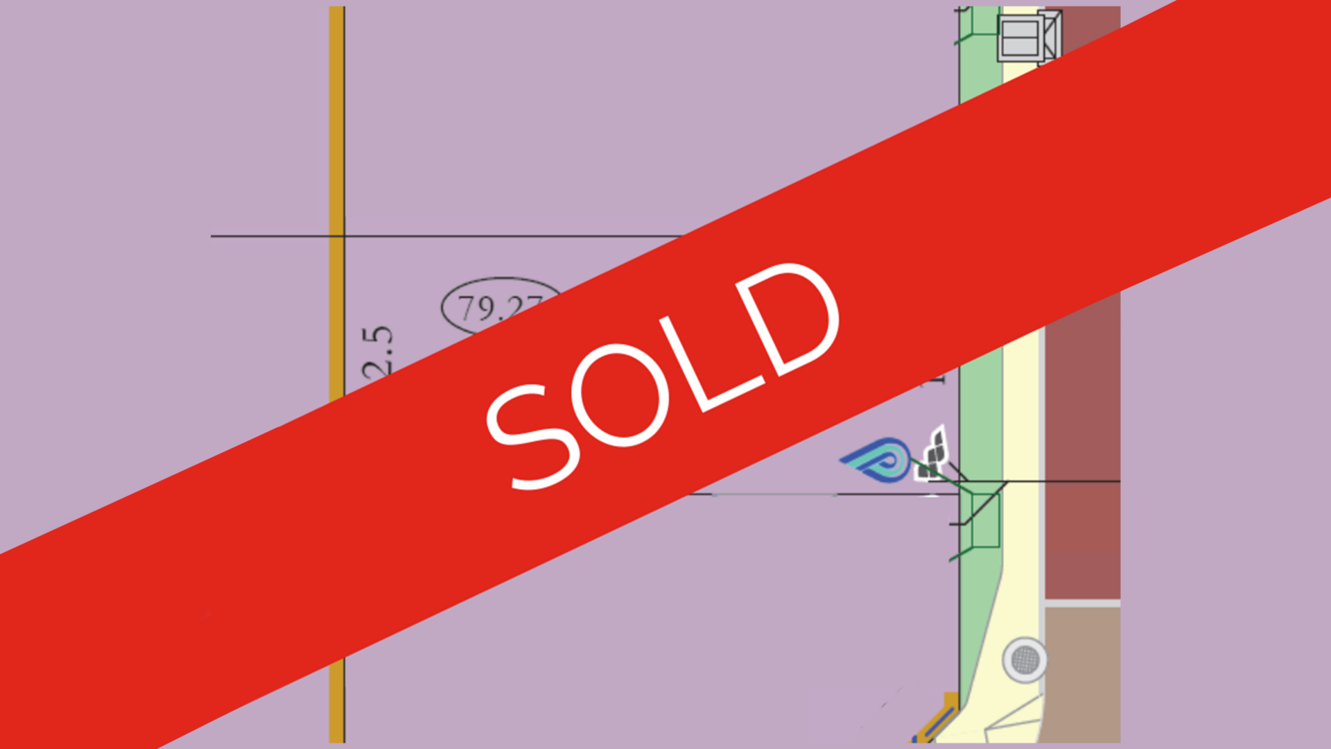 Sold banner on lot