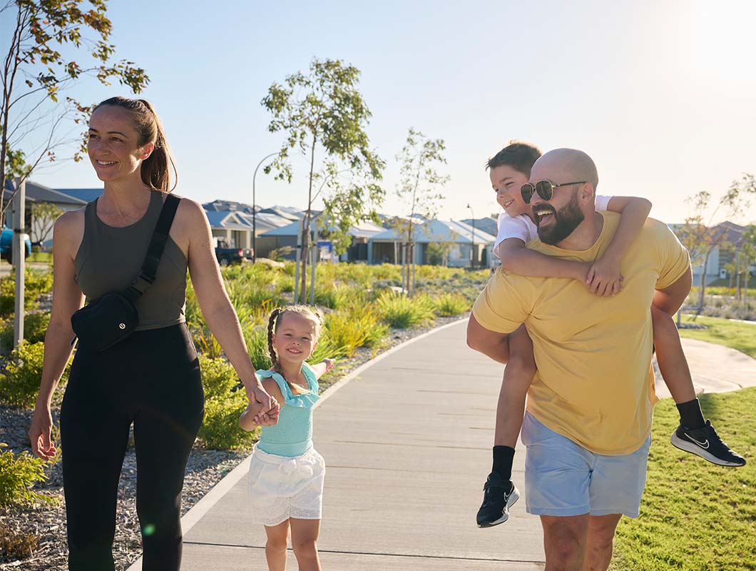 Allara, Eglinton young family going for a walk
