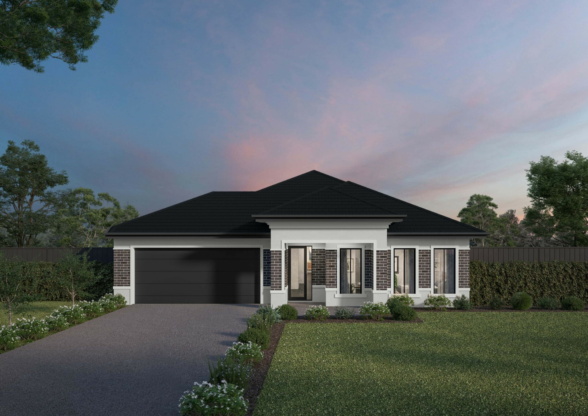 Bluestone, Tarneit Perlino Blvd display village front facade