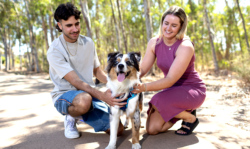 The Glades, Byford young couple with dog