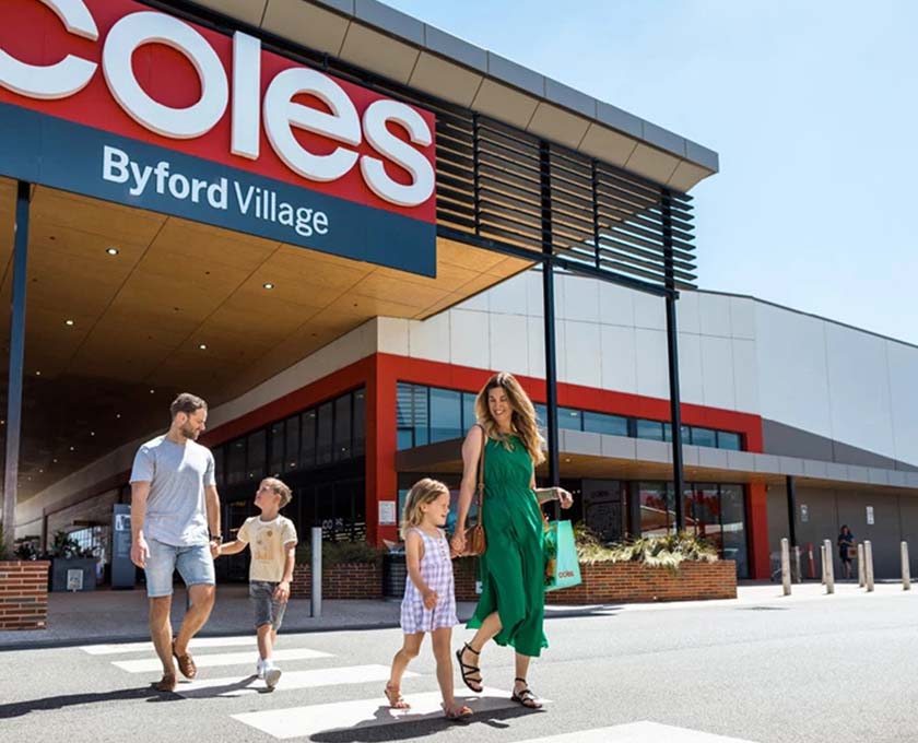 The Glades, Byford young family enjoying a shopping trip