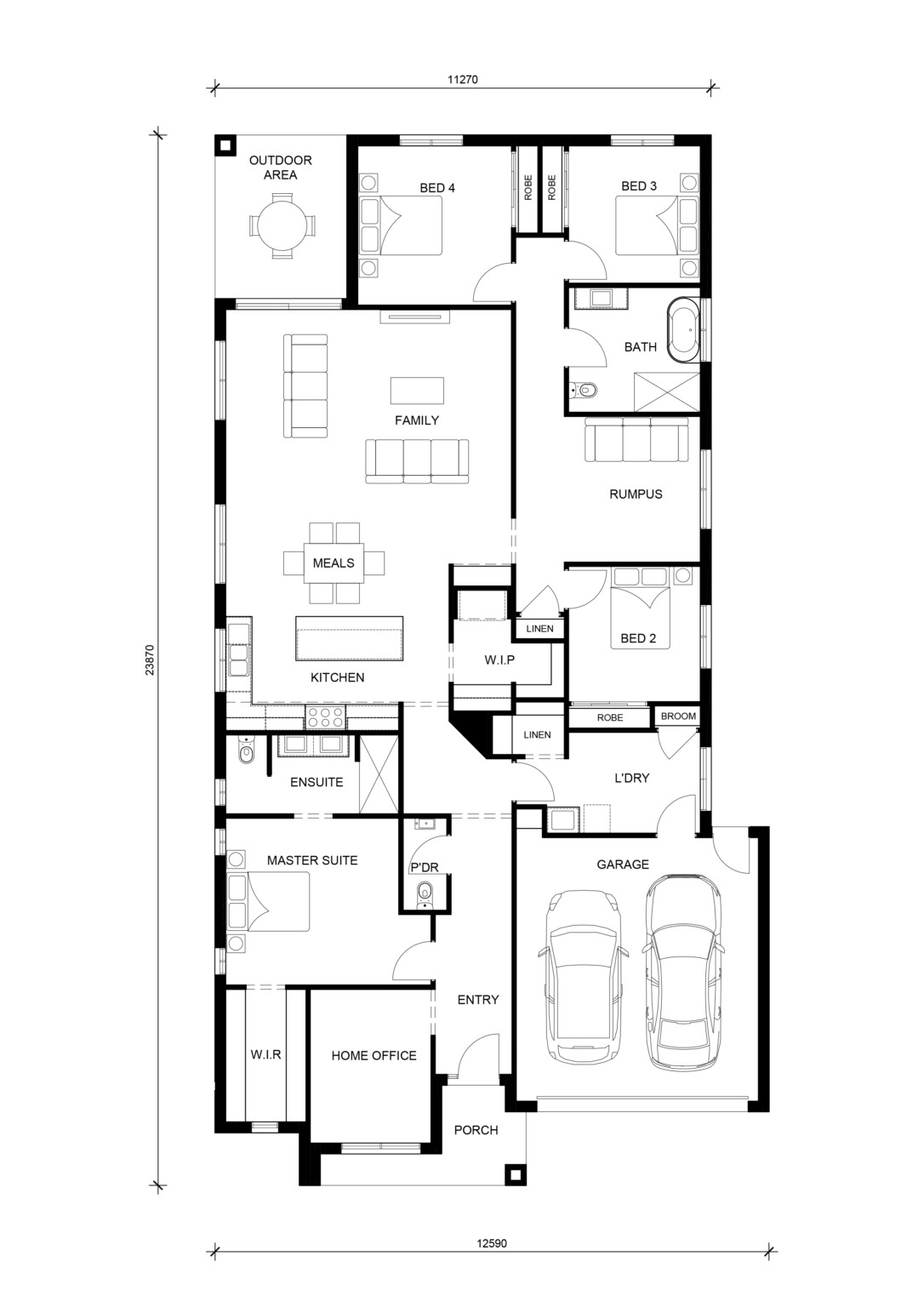 Astra Homes Merino 28 floorplan