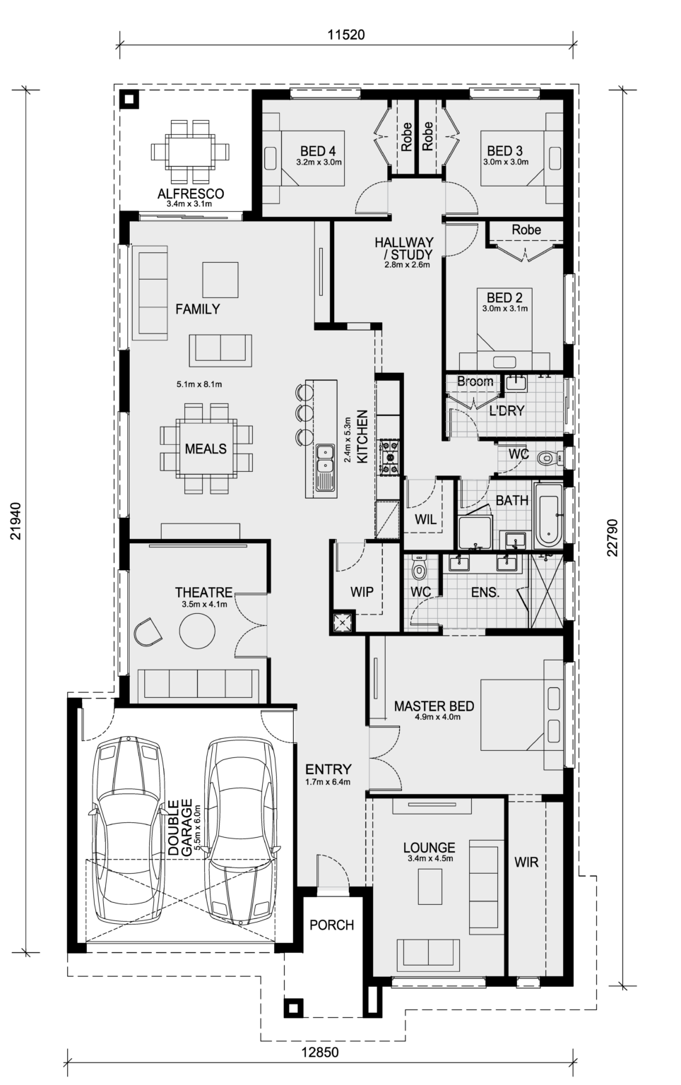 Mimosa Homes Saba 287 floorplan