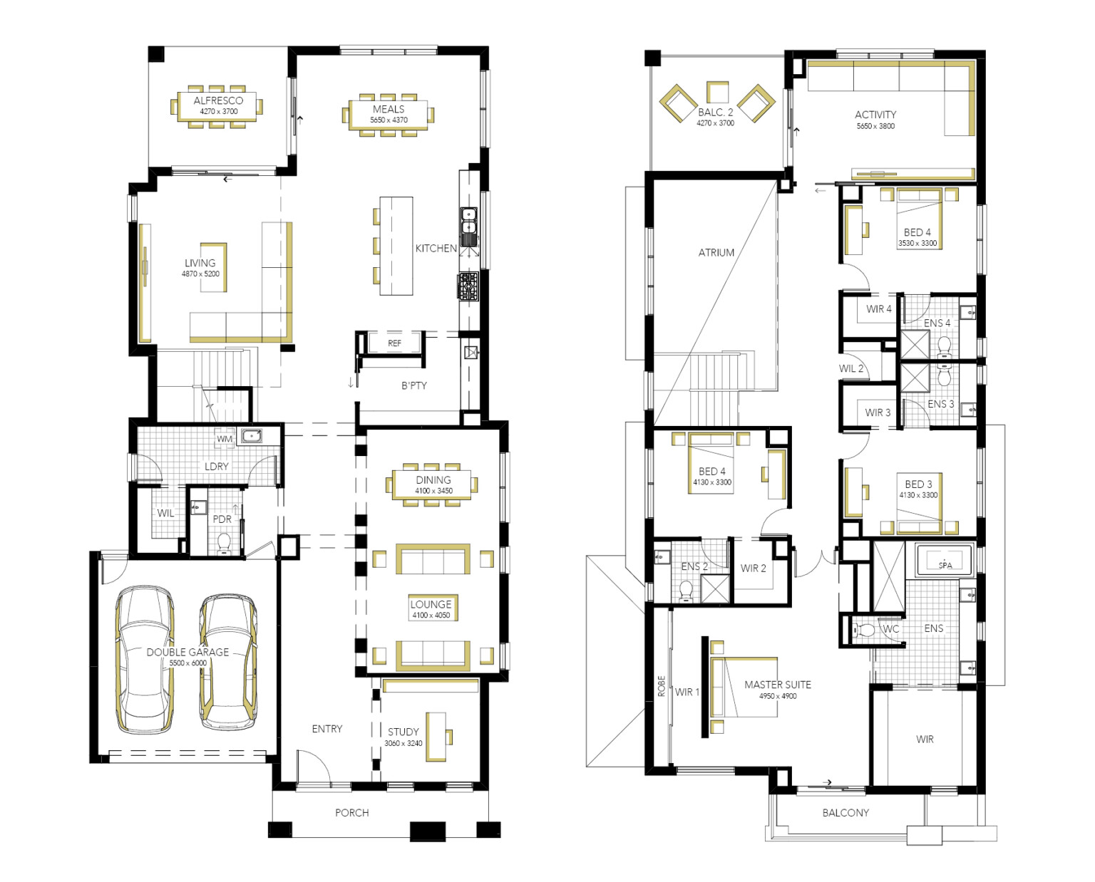 Carlisle Homes Sorrento Grand Deluxe Atrium floorplan