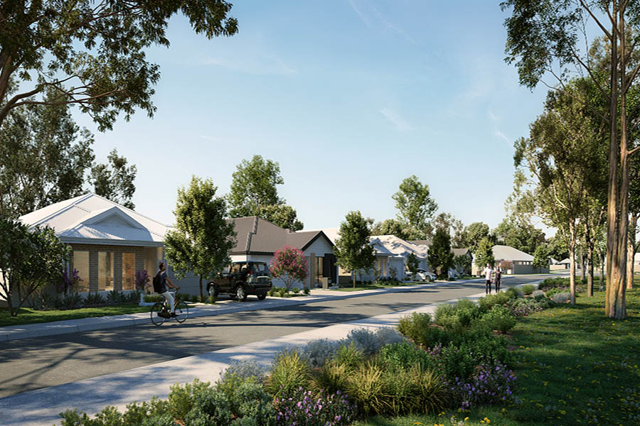 The Glades, Byford artist impression street scape