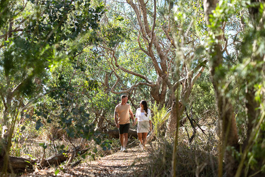 The Glades, Byford young couple walking through the bushland