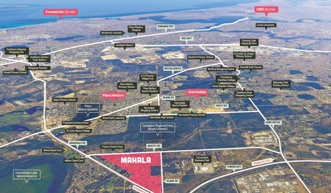 Mahala Forrestdale aerial map