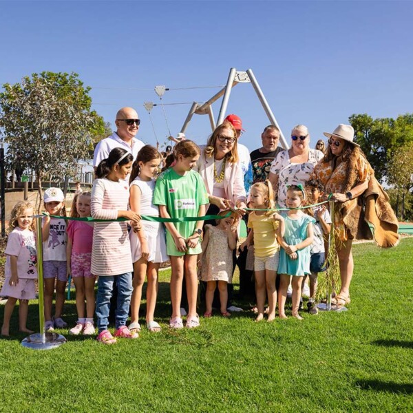 Catalina Green Expedition park opening, cutting of ribbon